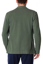 Bob giacca blazer monopetto in jersey stretch verde