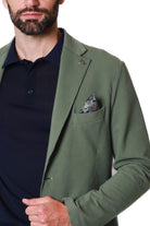 Bob giacca blazer monopetto in jersey stretch verde