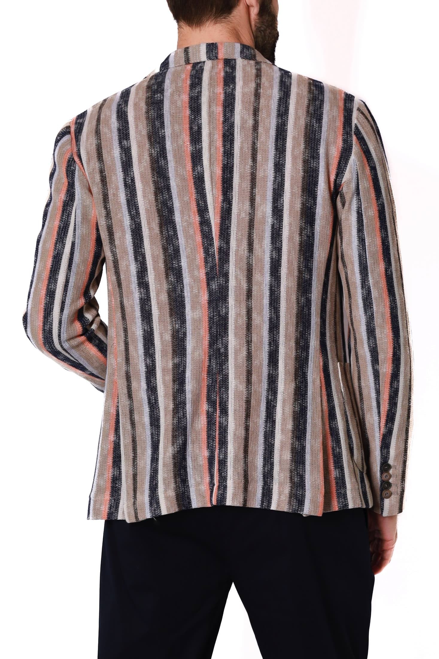 Bob giacca blazer monopetto in maglia fantasia