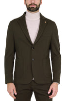 Outfit giacca blazer monopetto in punto milano verde