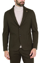 Outfit giacca blazer monopetto in punto milano verde