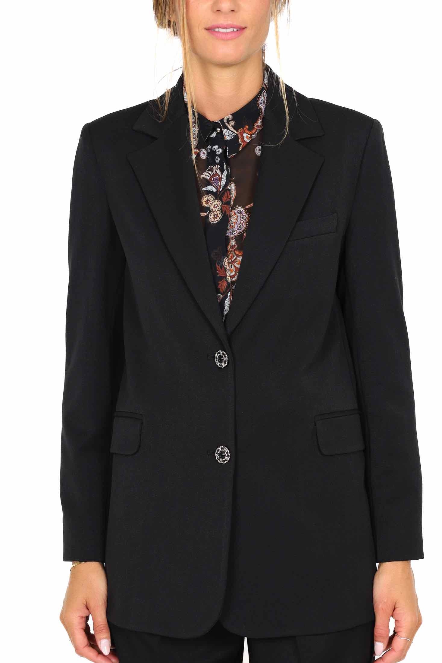 Liu Jo White giacca blazer monopetto oversize nero