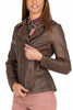 BROWN ECO-LEATHER JACKET