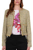 CREW NECK PATTERNED SHORT JACKET