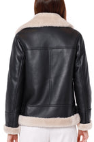 Censured giacca donna biker in ecomontone nero