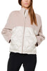 WOMEN'S SHORT JACKET IN BEIGE CLOTH AND NYLON