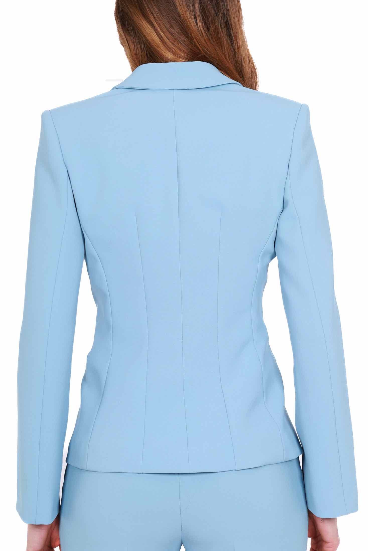 Elisabetta Franchi giacca elegante con fiocco azzurro