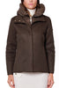 WOMEN'S PADDED JACKET IN TECHNO MESH BROWN