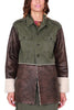 GREEN COTTON AND ECO SHEEPSKIN JACKET