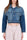 GIACCA JEANS CROPPED BLU