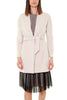 ELEGANT LONG JACKET WITH BEIGE BELT