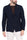 EINREIHIGE BLAUE STRICKJACKE