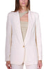 BLEND LINEN AND VISCOSE BUTTER BLAZER JACKET