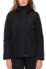 SHORT JACKET WITH LINED HOOD IN BLACK ECO FUR