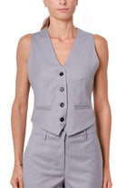 Liu Jo White gilet donna in tessuto twill stretch grigio