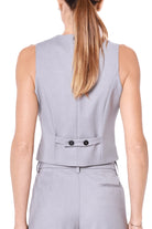 Liu Jo White gilet donna in tessuto twill stretch grigio