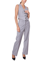 Liu Jo White gilet donna in tessuto twill stretch grigio