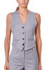 WOMEN'S TWILL STRETCH FABRIC VEST GREY