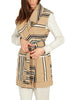 LONG VEST WITH CAMEL BELT