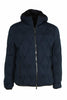 SHORT JACKET WITH BLUE HOOD