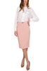 PINK CREPE PENCIL SKIRT