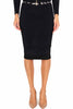 LONGUETTE SKIRT IN CHENILLE WITH BLACK LOGO BAND