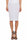 WHITE RIBBED KNIT LONGUETTE SKIRT