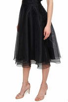 Elisabetta Franchi gonna midi di tulle svasata nero