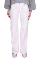 Please jeans a palazzo in bull denim bianco