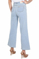 Blu Denim jeans a palazzo in denim chiaro azzurro