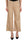 HIGH WAISTED PALAZZO JEANS IN COTTON TWILL BISCUIT