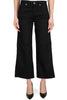 HIGH WAISTED PALAZZO JEANS IN BLACK COTTON TWILL