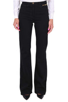 Elisabetta Franchi jeans a zampa in bull denim nero