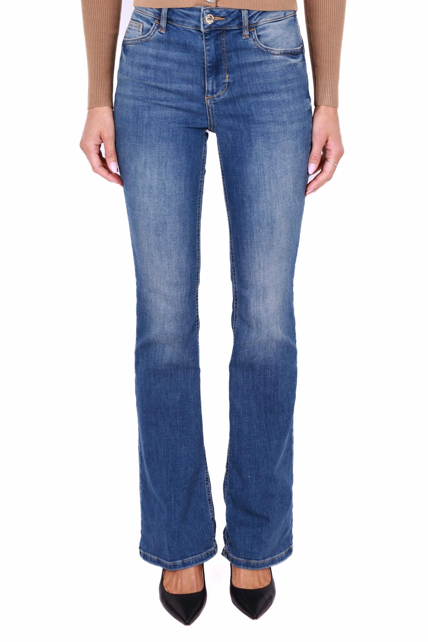 Blu Denim jeans boot cut in denim stretch blu