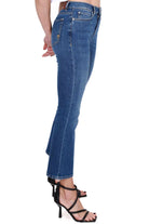 Pinko jeans boot cut in tela denim blu