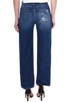 Pinko jeans boy friend in tela denim blu