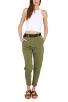 Please jeans con tasche america in cotone verde