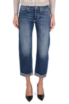 Roy Roger's Donna jeans cropped gamba larga blu