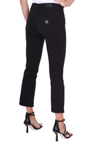 Ax Donna jeans flare cropped in cotone stretch nero