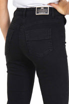 Elisabetta Franchi jeans flare cropped in denim nero