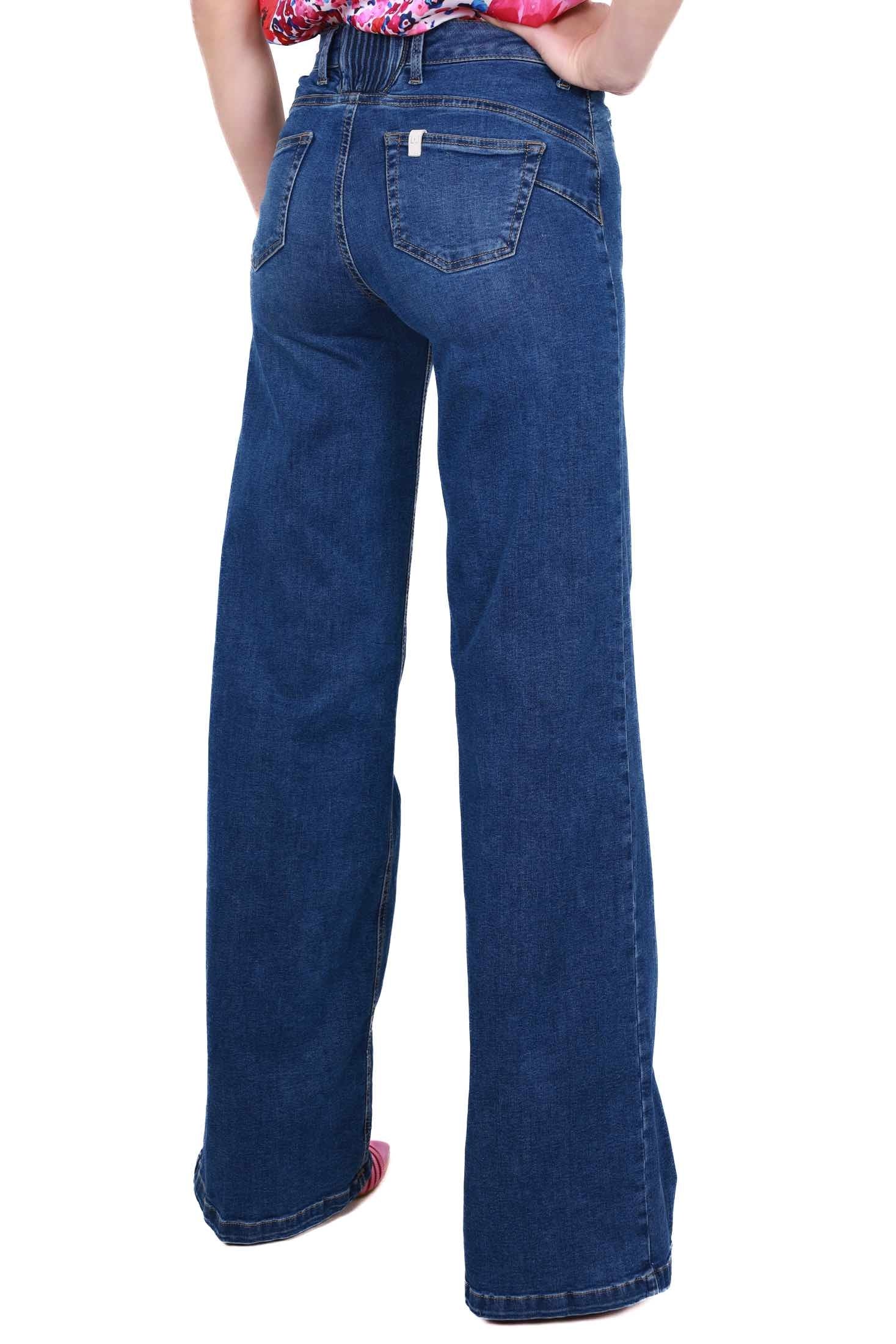 Blu Denim jeans flare in denim stretch blu