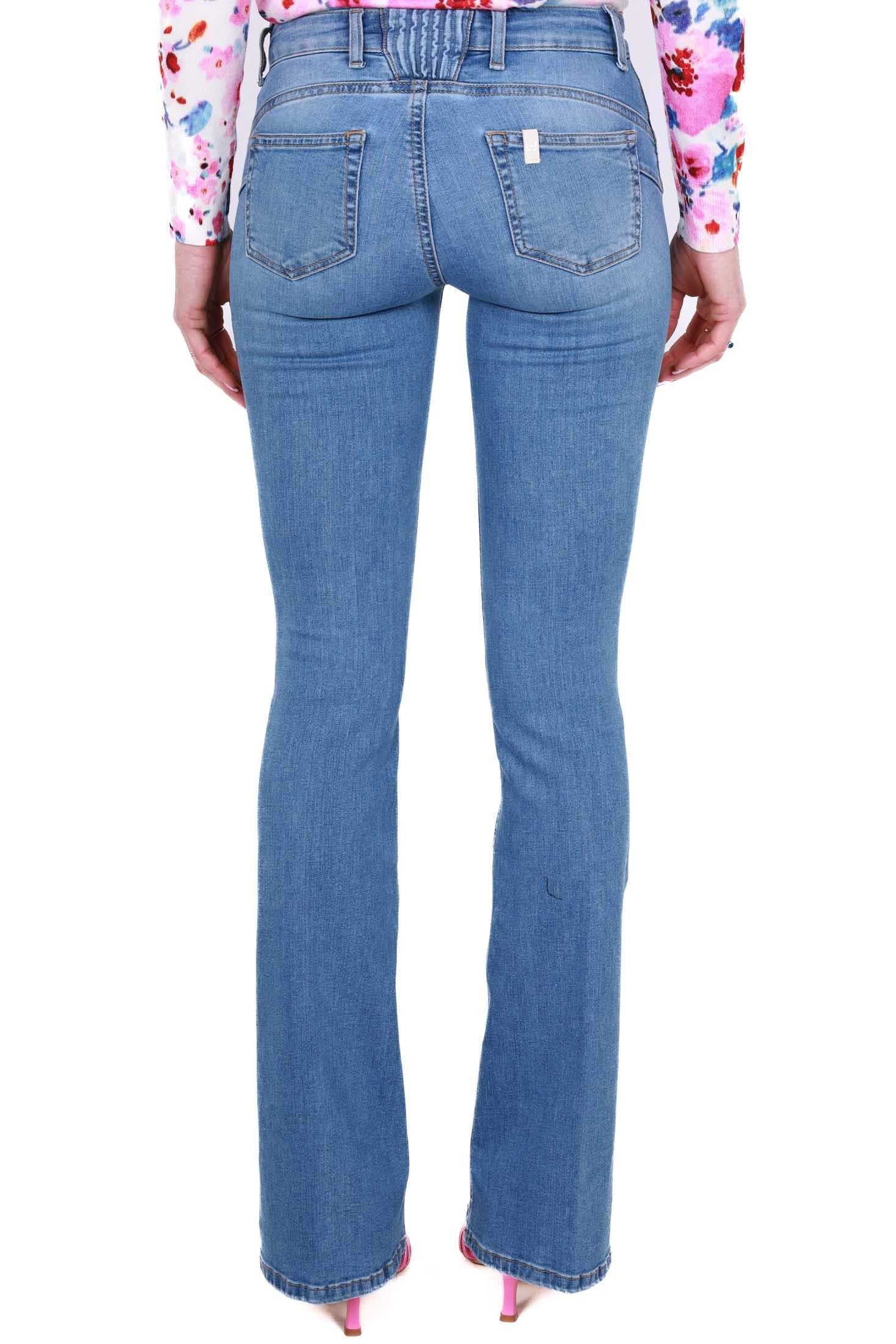 Blu Denim jeans flare in denim stretch blu