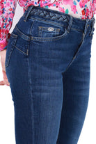 Blu Denim jeans flare in denim stretch blu