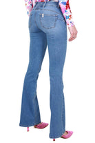 Blu Denim jeans flare in denim stretch blu