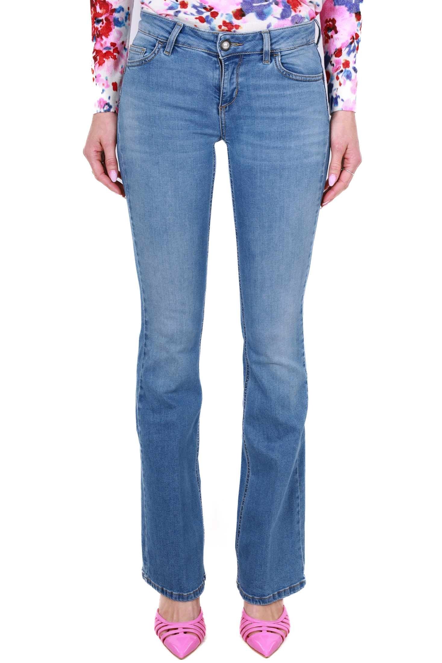 Blu Denim jeans flare in denim stretch blu