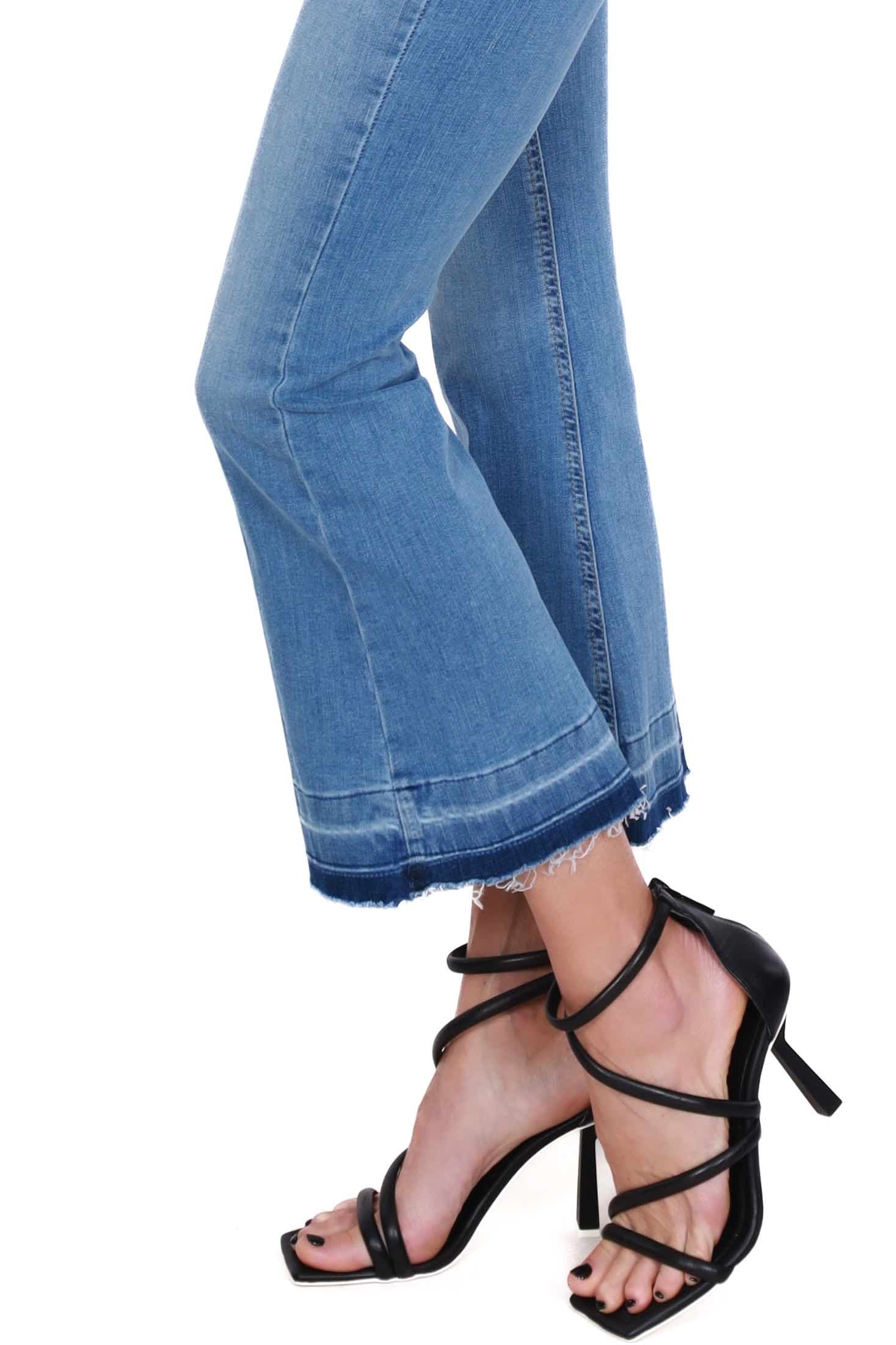 Kocca jeans flared in denim stretch azzurro