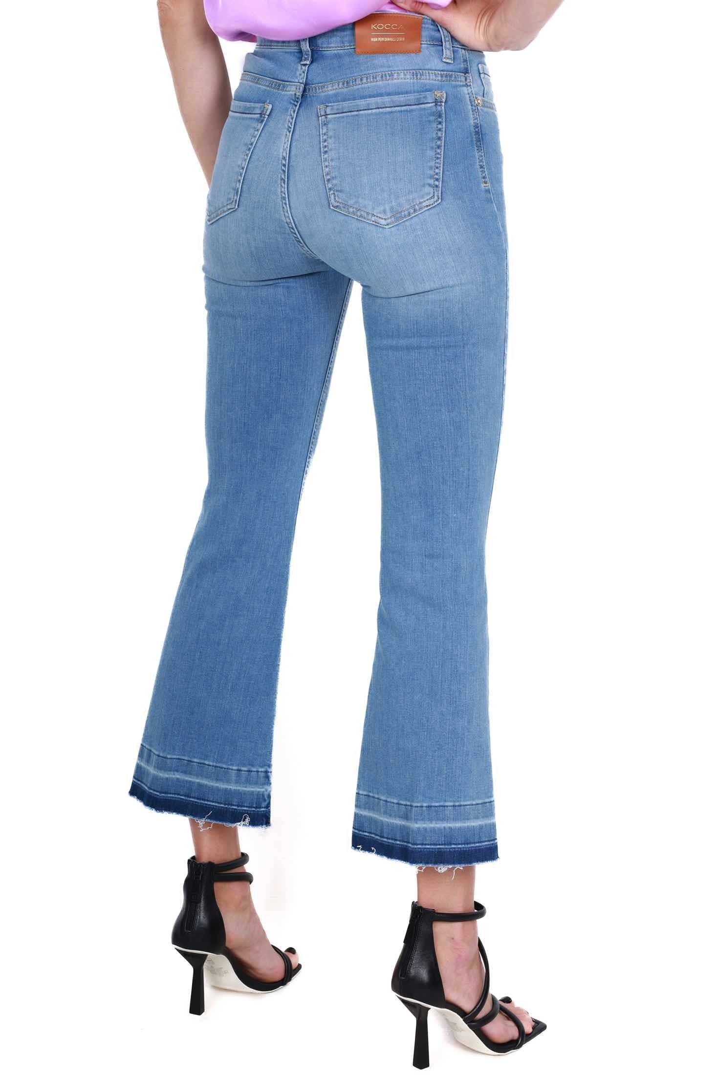 Kocca jeans flared in denim stretch azzurro