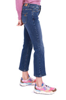 Emme Marella jeans flared in denim stretch blu