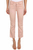 SKINNY POPLIN JEANS WITH VISIBLE BUTTONS PINK