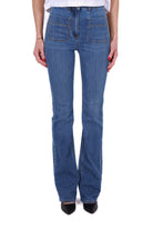 Elisabetta Franchi jeans gamba dritta in denim stretch blu